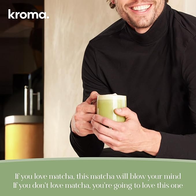 Kroma’s Beauty Matcha Latte Powder 7.18 Oz, 204g, 24 Servings – Collagen Ceremonial Grade Matcha Green Tea with Protein for Glowing Skin & Hair Support w/ Bovine Collagen, Ginger & Turmeric - Premium Matcha Powder w/ Adaptogenic Mushrooms - Bloomnest