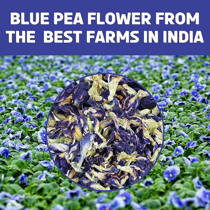 BREWIX, Butterfly Pea Flower Herbal Tea Loose Leaf (40+ Cups,1.41oz/40g) | Caffeine Free | Premium Dried Butterfly Pea Flowers For Blue & Purple Drinks, Food Coloring - Bloomnest