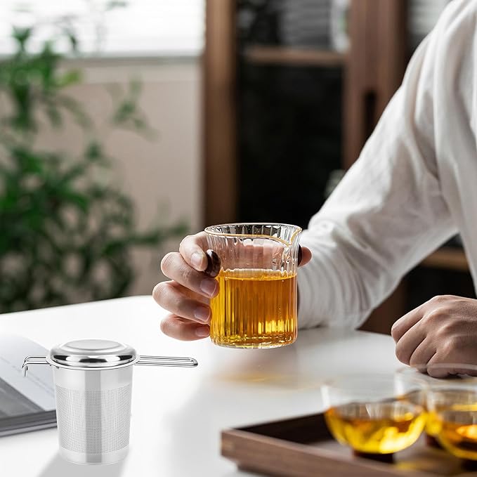 Numola Large Tea Infuser - Stainless Steel Loose Leaf Tea Steeper with Heat Resistant Double Handles, Tea Strainer & Tea Ball for Mugs, Cups & Teapots - Perfect for Home, Office, Coffee - Bloomnest