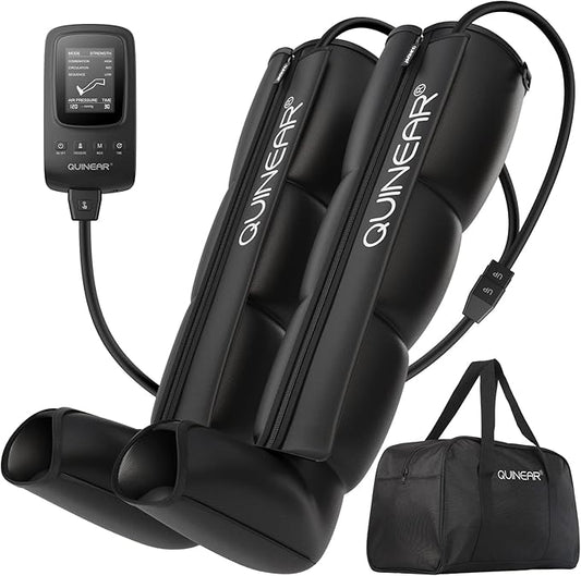 QUINEAR Air Compression Recovery System, Professional Sequential Device for Massage Therapy, Foot and Leg Recovery Boots to Improve Circulation for Athletes, FSA-HSA Eligible (Large) - Bloomnest