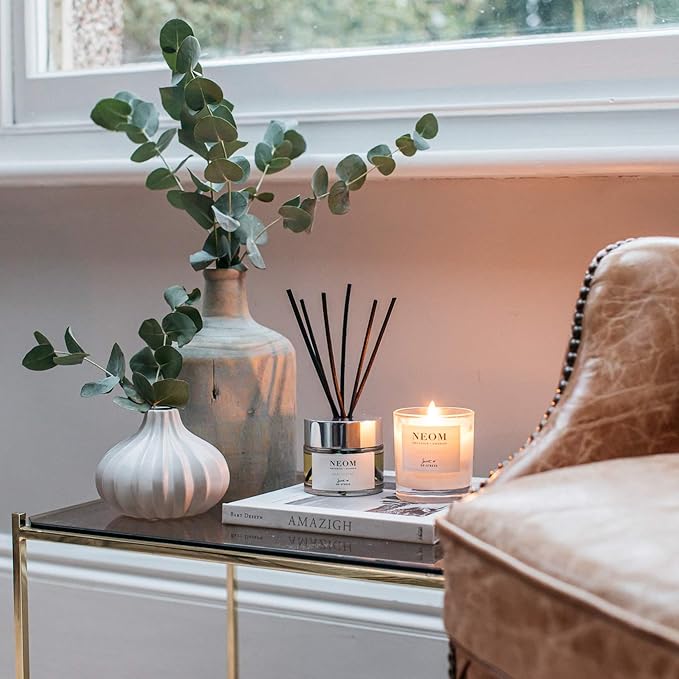 NEOM- Complete Bliss Scented Candle, 3 Wick | Blush Rose, Lime & Black Pepper | Essential Oil Aromatherapy Candle | Scent to De-Stress - Bloomnest