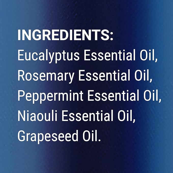 Breathe Essential Oil Roll-On Blend 10 ml - Pure Eucalyptus, Peppermint & Rosemary Oils Roller for Clear Breathing & Respiratory Support - Nexon Botanics - Bloomnest