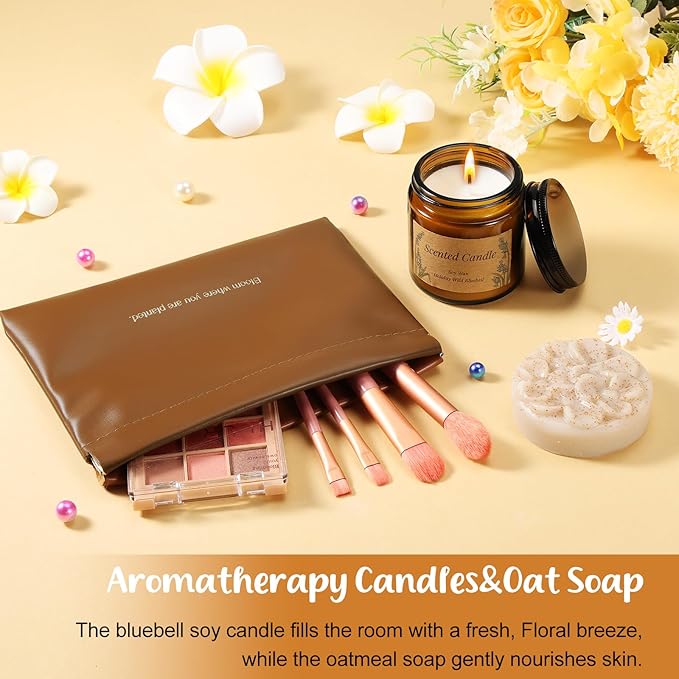 Self Care Gifts for Women, Thinking of You Gift Baskets for Women, Valentines Day Birthday Gifts, Get Well Soon After Surgery with Blanket Gifts for Best Friend Mom Her Girlfriend Coworker - Bloomnest