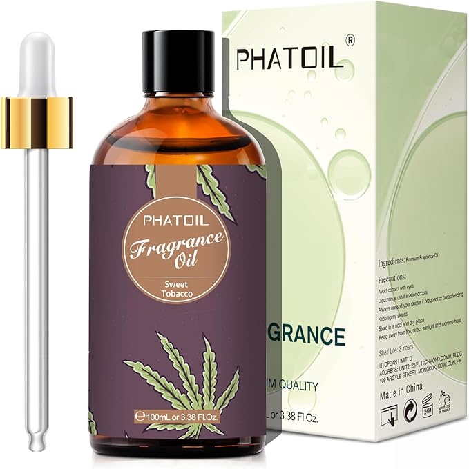 PHATOIL 3.38FL.OZ Sweet Tobacco Fragrance Oils for Aromatherapy, Essential Oils for Diffusers for Home, Perfect for Diffuser, DIY Candle and Soap Making, DIY Scented Products - 100ml - Bloomnest