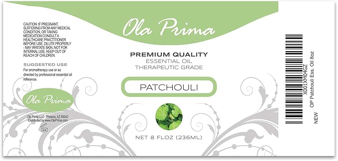 Ola Prima Patchouli Essential Oil 8 oz for Aromatherapy, Diffusers, Candle Making - (240ml) - Bloomnest