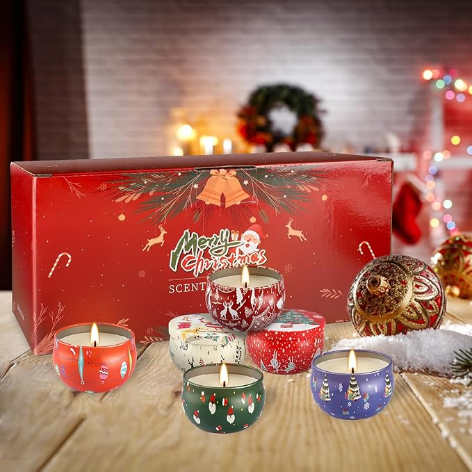 24Pack Christmas Scented Candles Gift- Aromatherapy Candle-2.5oz Soy Wax-Long Lasting Burn time, Christmas Thanksgiving Gifts for Women，Home Decor - Bloomnest