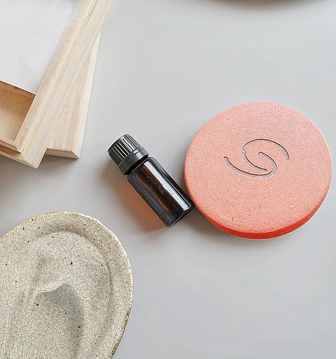 Terracotta Stone Diffuser Handcrafted Natural Ceramic Passive Diffuser for Long Lasting Aromas Perfect for Small Spaces Desks Cars and More, Reusable Portable Thoughtful Gift for Loved Ones - Bloomnest