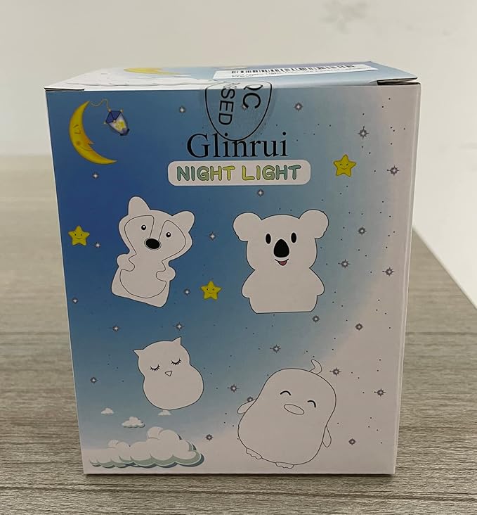 Large Owl Night Lights for Kids LED Nursery Lamp Children's Room Moon Bedside Lamp, Changeable Brightness & Color Child Table Night-Light, Lighting for Travel and Camping Child Gift - Large - Bloomnest