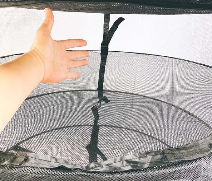 HORTIPOTS Herb Dry Rack Zipper Opening 3ft Adjustable Center Support Straps NO Sagging Fine Mesh Dry Net (Heavy Duty Zips 3FT) - Bloomnest