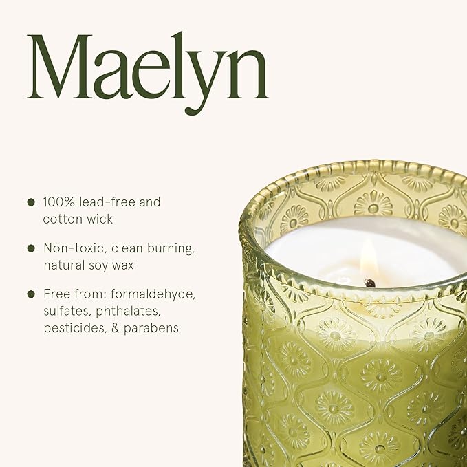 LA JOLIE MUSE Starlit Golden Fir Candle - Cedarwood, Patchouli, Fir Balsam | 6 oz Natural Soy Wax | 40 Hours Clean Burn | Balsam and Fir Candle | Gift-Ready for Hosts & Gatherings - Bloomnest
