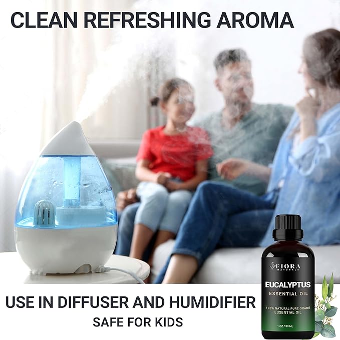 Eucalyptus Essential Oil - 100% Pure Eucalyptus Oil for Diffuser, Humidifier, Sinus, Cold, and Aromatherapy - Natural Oil for Skin, Hair, Scalp and Massage - Bloomnest