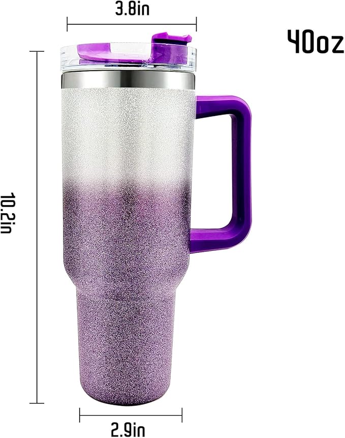 Personalized Tumblers with Names, Custom 40oz Insulated Stainless Steel Travel Mug Coffee Cups with Handle and Straw Lid, Personalized Gifts for Birthday Anniversary Women Men Him Her - Bloomnest