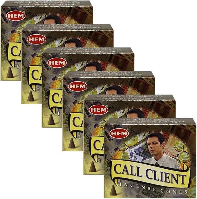 TRUMIRI Incense Cone Holder Bundle with Hem Call Clients Incense Cones - Pack of 6 (Approx 60 Cones) TRUMIRI