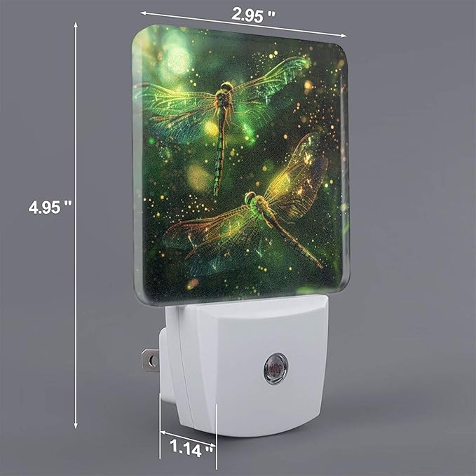 Led Night Light, Dragonfly Decorative Plug in Nightlights,with Smart Auto Dusk to Dawn Night Light for Bedroom, Kitchen, Nursery, Bathroom - Bloomnest