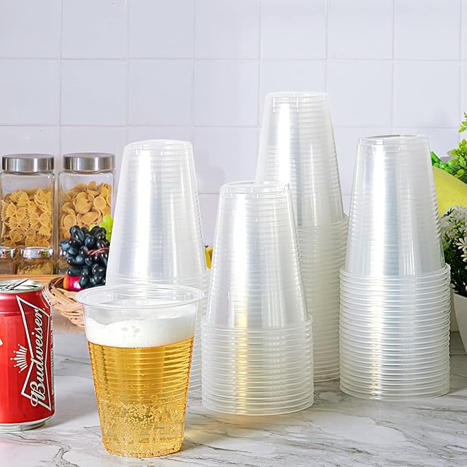 Lilymicky 260 Pack 16 oz Clear Plastic Cups, Cold Disposable Plastic Drinking Cups for Parties, Picnic, BBQ, Travel, and Events - Bloomnest