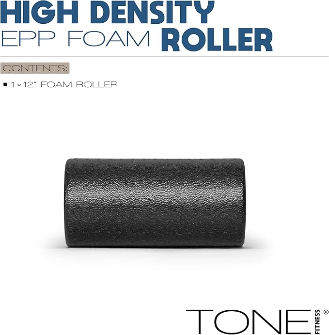 Tone Fitness High Density EPP Foam Exercise Foam Roller for Yoga, Pilates, Stretching, Massage, and Recovery | Multiple Sizes and Colors - Bloomnest
