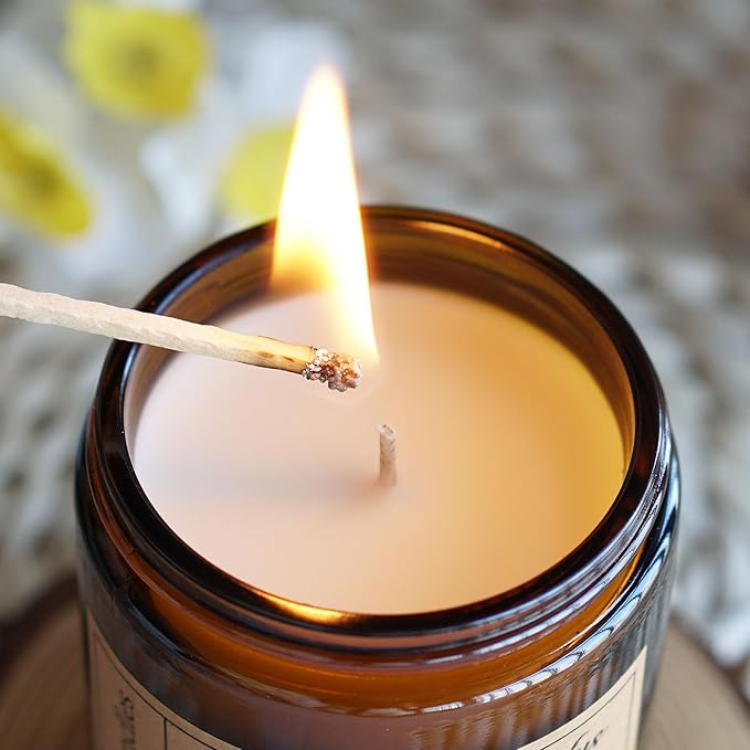 Lavender Eucalyptus Candles for Home Scented - 8oz Aromatherapy Candles for Relaxation Anxiety Stress Relief Non Toxic, Calming Candles Gifts for Women Soothing Relaxing Bath Yoga Meditation - Bloomnest
