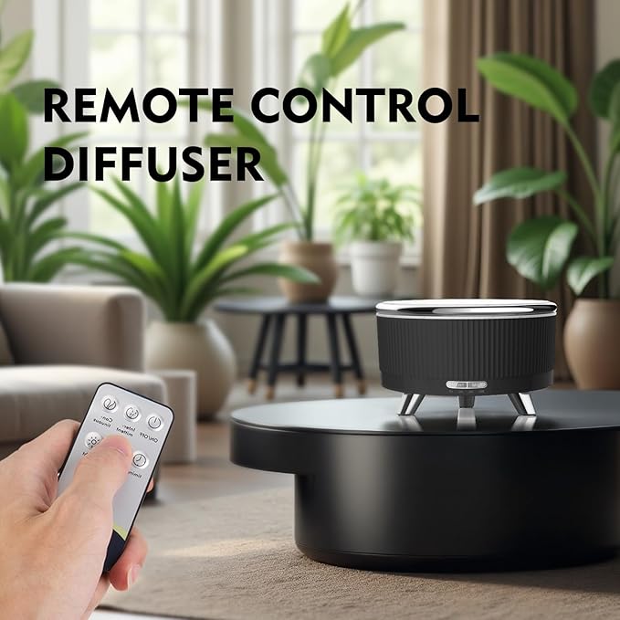 500ML Essential Oil Diffuser: Ultrasonic Aroma Diffuser with Remote Control for Spa Hotel Yoga Room - Humidifier for Bedroom with 7-Color Night Lights & Auto Shut-Off for Nursery/Women Home Relaxation - Bloomnest