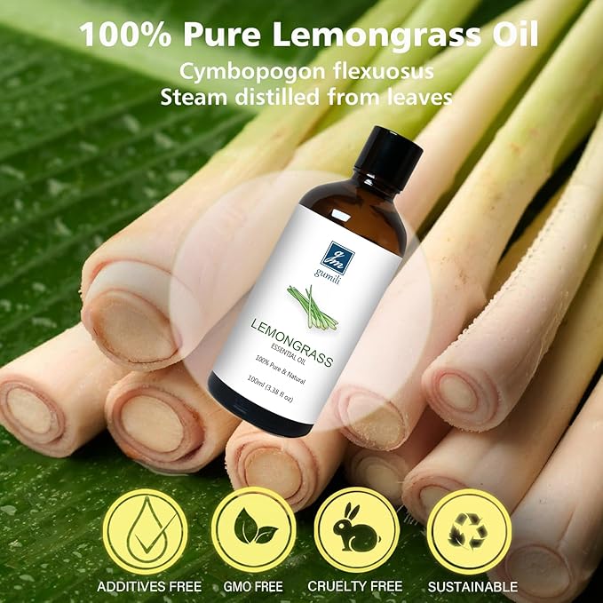 Lemongrass Essential Oil for Diffusers, 100ml - Bloomnest
