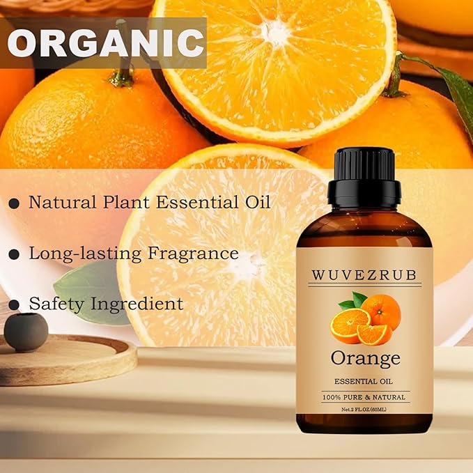 Orange Essential Oils, 60ML Pure and Natural Essential Oil for Aromatherapy Diffuser - Orange /2 Fl Oz - Bloomnest