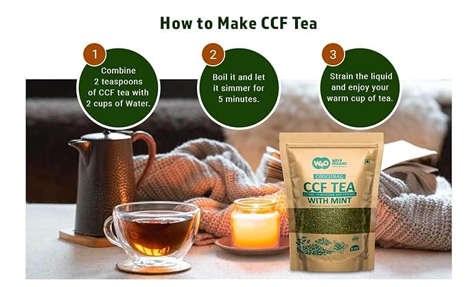 CCF Tea (Cumin, Coriander, Fennel) with Mint - Digestive Tea to Support Natural Detoxification 8 Ounces (Pack of 2) - Bloomnest
