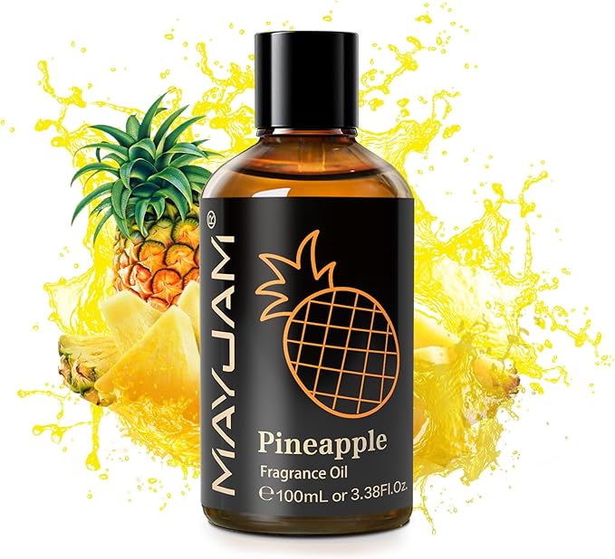 MAYJAM 100ML/3.38FL.OZ Pineapple Fragrance Oils with Glass Dropper, Essential Oils for Diffusers for Home, Long Lasting Scented Oils for Diffusers Soap Candle Making - Bloomnest