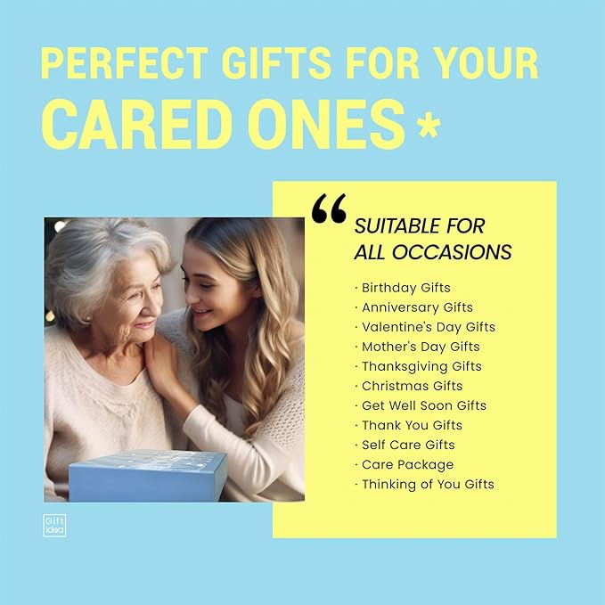 Gifts for Women, Bath and Body Womens Gift Sets with 5 Pcs Ocean Scented Spa Gifts for Women Bath Gift with Scented Candle Body Butter Hand Cream Bath Bomb Valentine‘s Day Gifts - Bloomnest