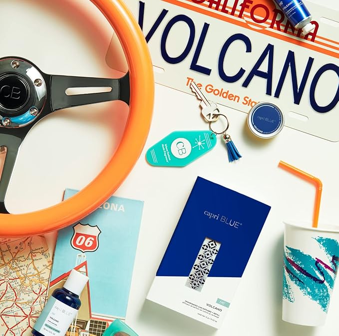 Capri Blue Volcano Fragranced Car Diffuser with Refills - Volcano Car Air Freshener Diffuser - Includes Tropical Fruit Scented Refills - Bloomnest