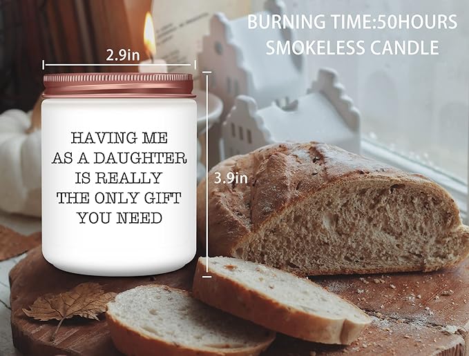 Gifts for Mom Dad from Daughter - Funny Mom Dad Birthday Gift, Mothers Fathers Day Birthday Thanksgiving Christmas Lavender Candles Gifts from Daughter - Bloomnest