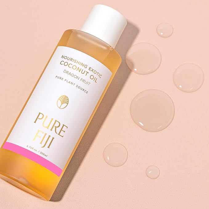 PURE FIJI Nourishing Exotic Coconut Body Oil, Dragon Fruit (7.7 fl oz/230ml) - Bloomnest