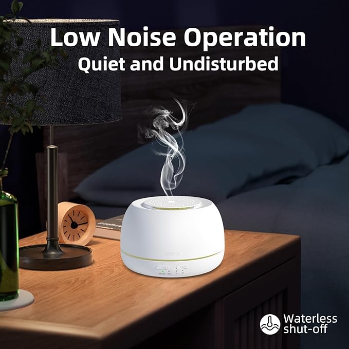 300ML Essential Oil Diffuser - 8 Hours Run Time, Aromatherapy Diffuser with Remote Control, 7-Color LED Lights for Home, Bedroom - Bloomnest
