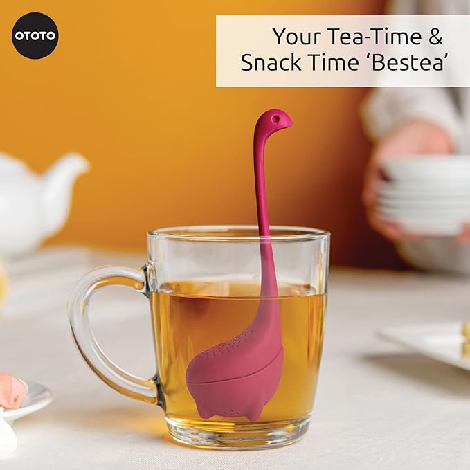 Cute Tea Infuser by OTOTO - Loose Leaf Tea Steeper, Tea Accessories, Tea Diffusers, Tea Infuser for Loose Leaf Tea, Tea Strainers, Cute Gifts, Tea Gift Set, Kitchen Gifts, Cooking Gadgets - Bloomnest
