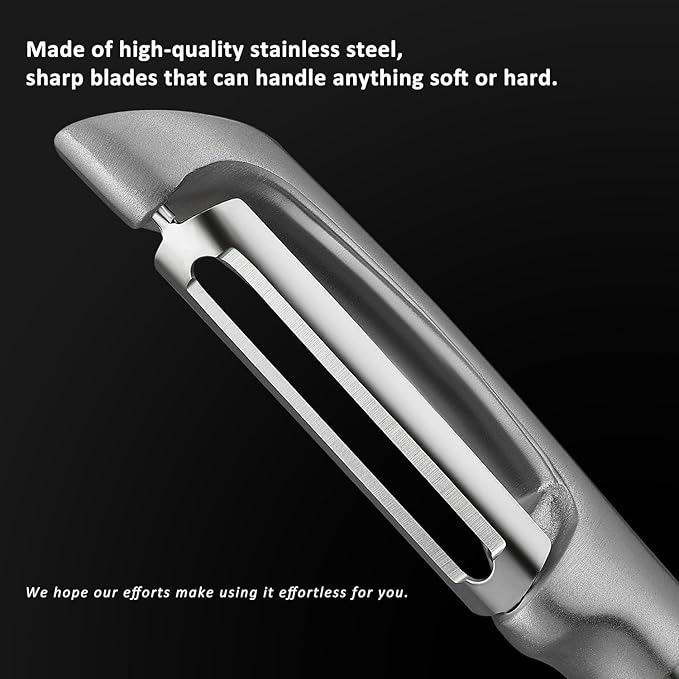 KULUNER Luxury I-Type Vegetable Peeler – 24K Gold Plated Handle, 304 Stainless Steel Ultra Sharp Blade, Ideal for Potatoes, Apples, and Other Fruits & Vegetables - Bloomnest