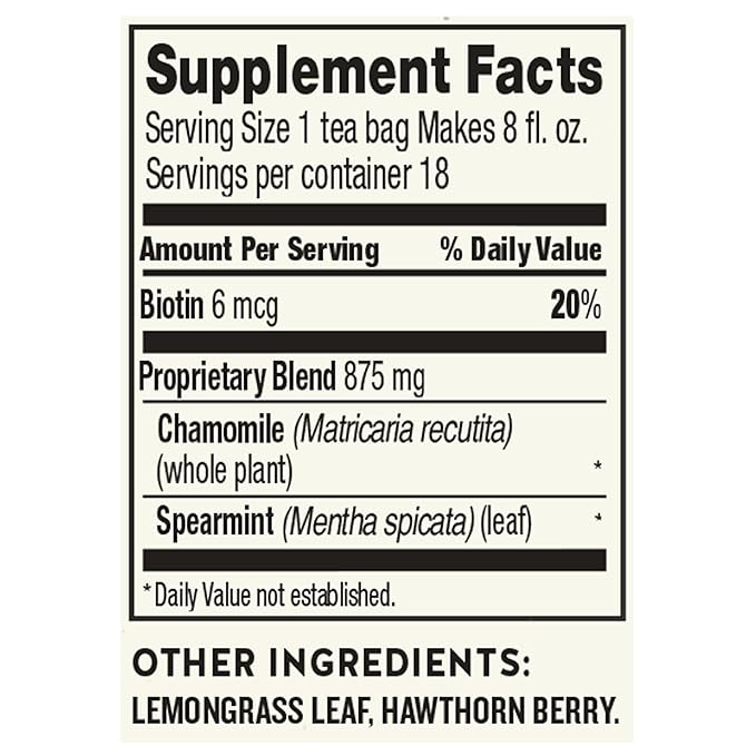 Celestial Seasonings Sleepytime Biotin Beauty Rest Tea, 18 Tea Bags Box - Bloomnest
