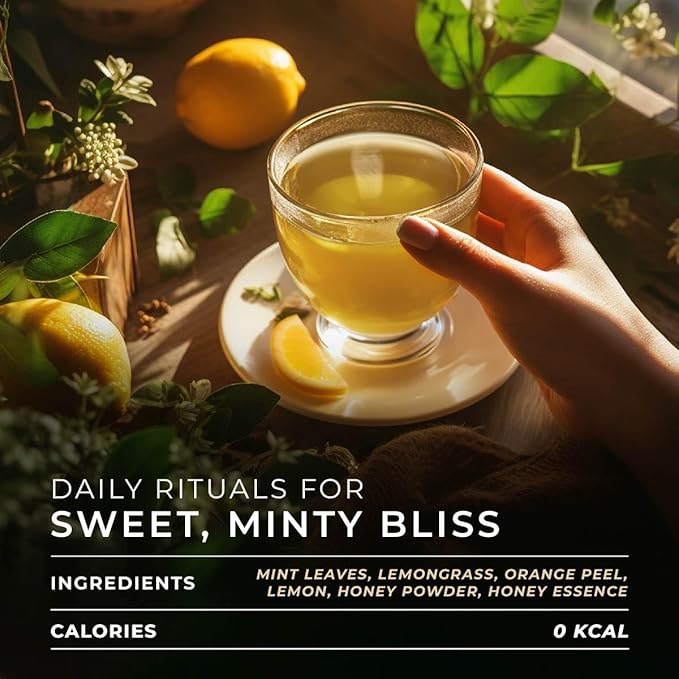 Gya Tea Co Honey Citrus Mint Herbal Tea Pod (16 Count)- Decaf Wellness Tea for Body Comfort & Relaxing - Bloomnest