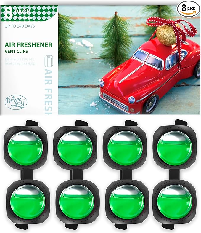 Car Air Freshener Vent Clips, 8 Pack, Provides Long-Lasting Scent, Up to 240 Days, Odor Eliminator (Cedar) - Bloomnest