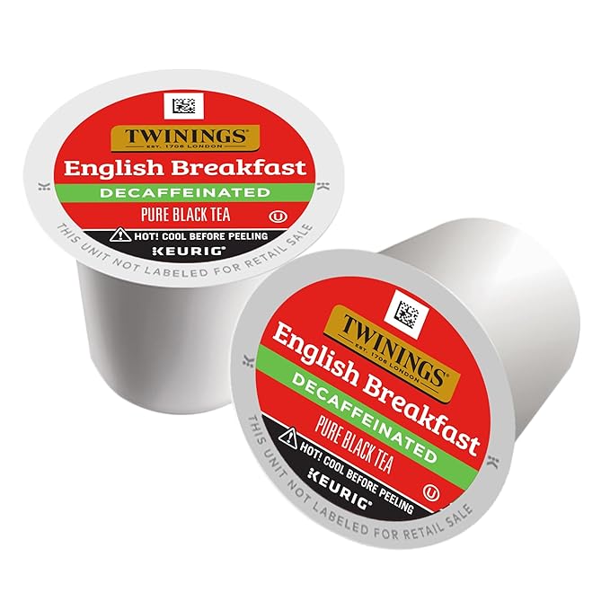 Twinings Decaf English Breakfast Tea K-Cup Pods for Keurig, 56 Count (Pack of 1), Naturally Decaffeinated Black Tea, Smooth, Flavourful, Robust, Enjoy Hot of Iced - Bloomnest
