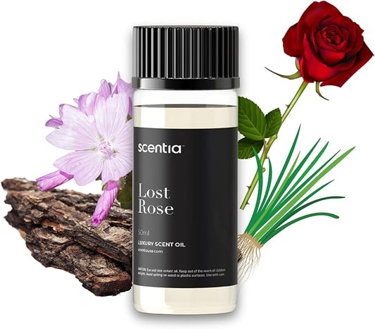 Scentia Hotel Diffuser Oil Inspired by Fairmont Hotel - 50 mL 1.69 fl oz -Essential Oil Blend Rose, Oud Wood & Clove Notes for Aromatherapy Diffusers Date Night, Romance Night Gift - Lost Rose - Bloomnest