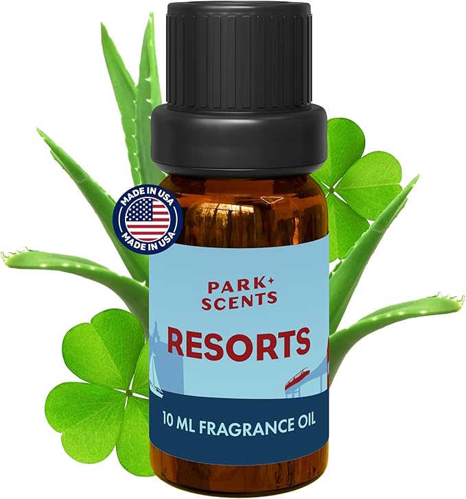 Park Scents Resorts – Floridian Theme Park Luxury Hotel Fragrance Oil – Clover, Aloe, Citrus & Daisy Scented Essential Oils for Diffusers, Home, Aromatherapy, Gifts for Women, Sister, Hostess (10ml) - Bloomnest