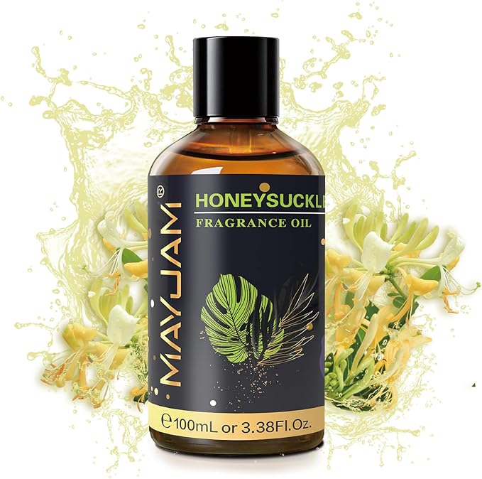 MAYJAM 100ML/3.38FL.OZ Honeysuckle Fragrance Oils with Glass Dropper, Essential Oils for Diffusers for Home, Long Lasting Scented Oils for Diffusers Soap Candle Making - Bloomnest