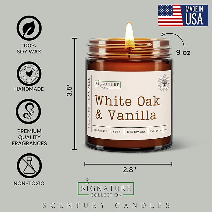 Peppermint Eucalyptus Scented Candle, Many Scents to Choose from, All Natural Non-Toxic Soy Wax, Handmade in The USA(Peppermint Eucalyptus) - Bloomnest