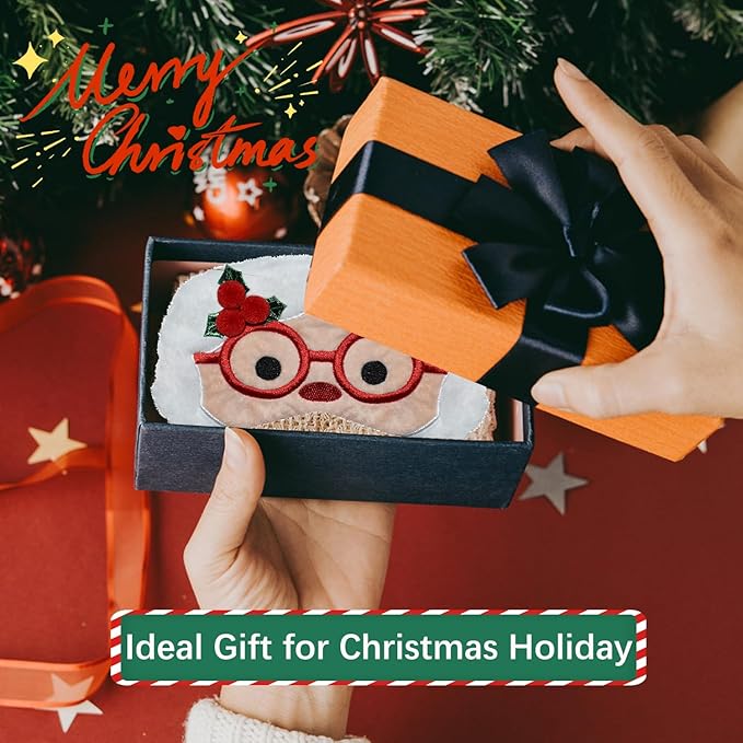 Cute Sleeping Mask Sleep Mask, Funny Santa Claus Soft Plush Eye Mask for Travel Nap Sleeping Chrismas Blindfold Eye Cover Eyeshade for Adult Kids Girls Teens Men Women - Santa Claus - Bloomnest