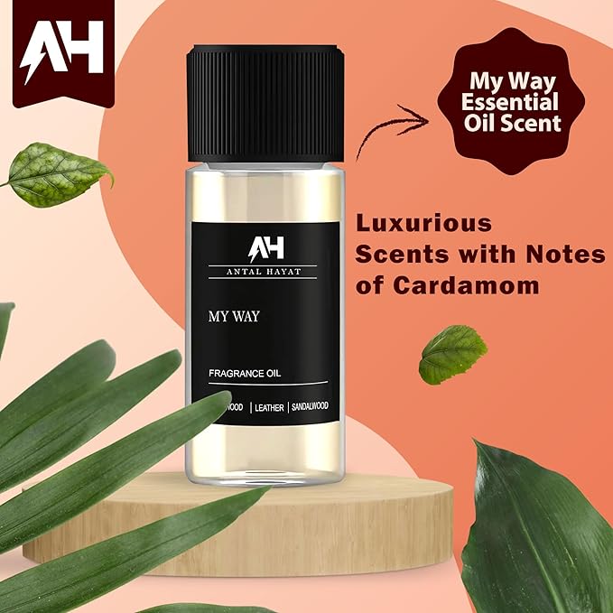 My Way Diffuser Oil 20ml - Antal Hayat Diffuser Oil - Home Luxury Scents - Lemon, Comforting Sandalwood, Warm Cedarwood & Pretty Iris - Aromatherapy Inspired by The One Hotel Miami Beach - Bloomnest