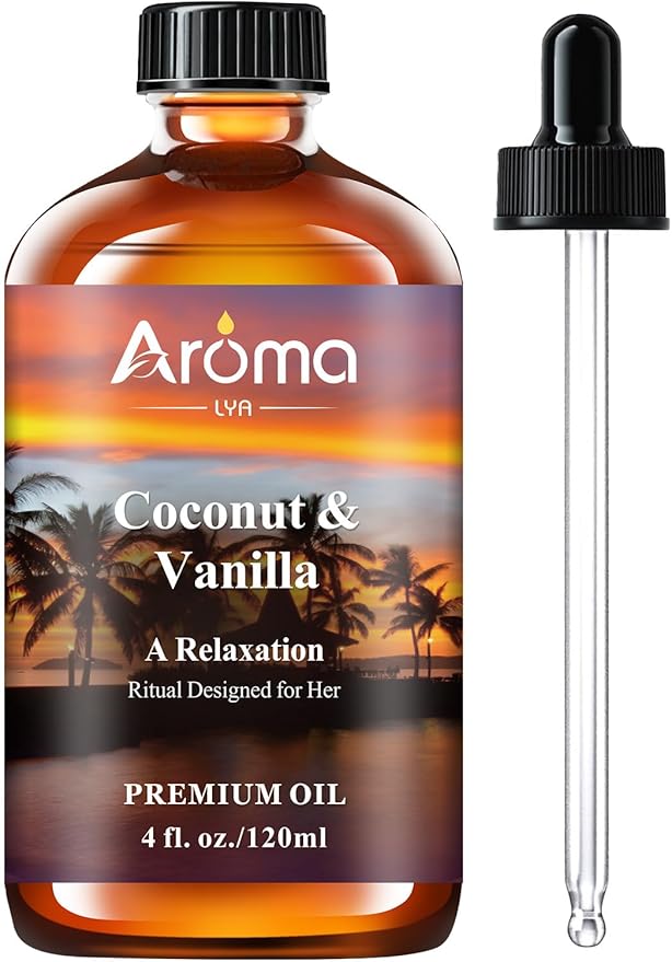Coconut Vanilla Essential Oil 4fl.Oz - Essential Oils for Diffusers for Home & Aromatherapy - Vanilla Oil for Diffuser, Scented Oils for DIY Soap, Candle Making Bloomnest