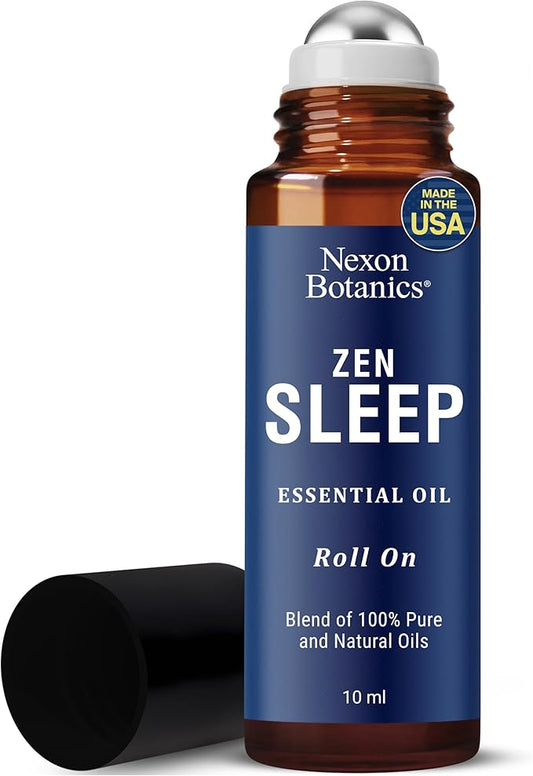 Zen Sleep Essential Oil Roll-On 10 ml - Calming Blend for Serenity & Deep Sleep - Easy-to-Use Roller Ball - Nexon Botanics - Bloomnest