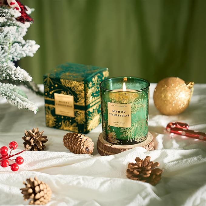 M&SENSE Holiday Scented Candle Gift for Women and Men - Christmas Tree, 10 oz Soy Wax, Birthday, Holiday, Christmas,New Year Gift - Bloomnest