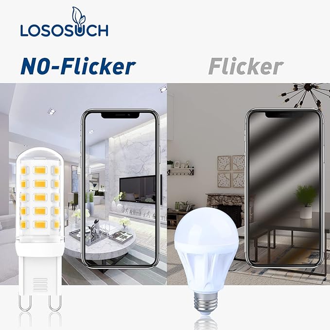 Dimmable G9 LED Bulb 6000K Daylight, 3W G9 Base Chandelier Light Bulb Daylight White,20W 25W 30W Halogen Replacement G9 Bi Pin Base,120V 360°Beam 4-Pack - Bloomnest