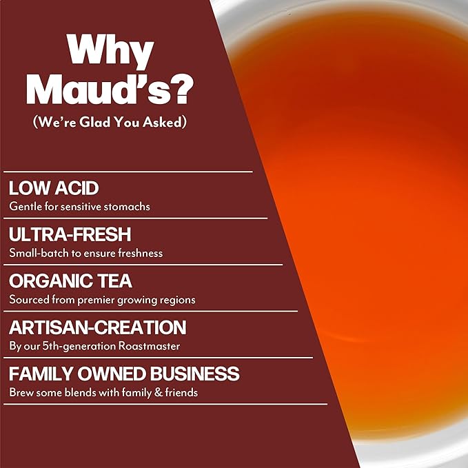Maud's Organic Cinnamon Black Tea & Organic English Breakfast Black Tea Pods Bundle, 46 ct, Recyclable Single Serve Tea Pods – 100% Gourmet Blended Tea Leaves, Compatible with Keurig K Cups Maker - Bloomnest