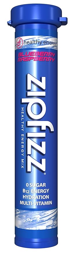 Zipfizz Daily Energy Drink Powder, Blue Raspberry, 20 Pack | 3-in-1 Sustained Energy, Rapid Hydration, and Essential Vitamins | Sugar-Free | Electrolyte Powder | Contains Vitamin B-12 & Antioxidants - Bloomnest