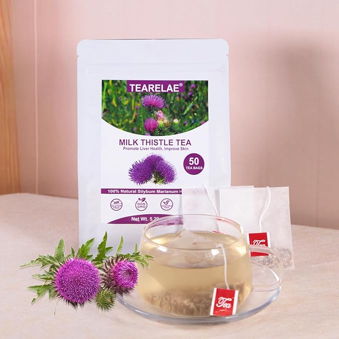 TEARELAE - Milk Thistle Tea - 3g x 50 Count - 100% Natural Milk Thistle Seeds Tea Bags - Non-GMO - Bloomnest